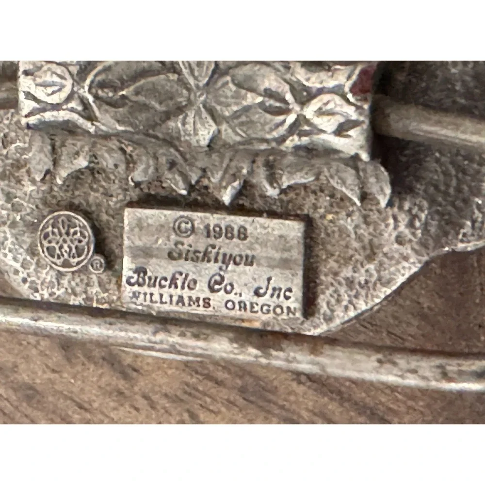 Vintage‎ 1988 Siskiyou Belt Buckle American Trucker 20th Century Cowboy